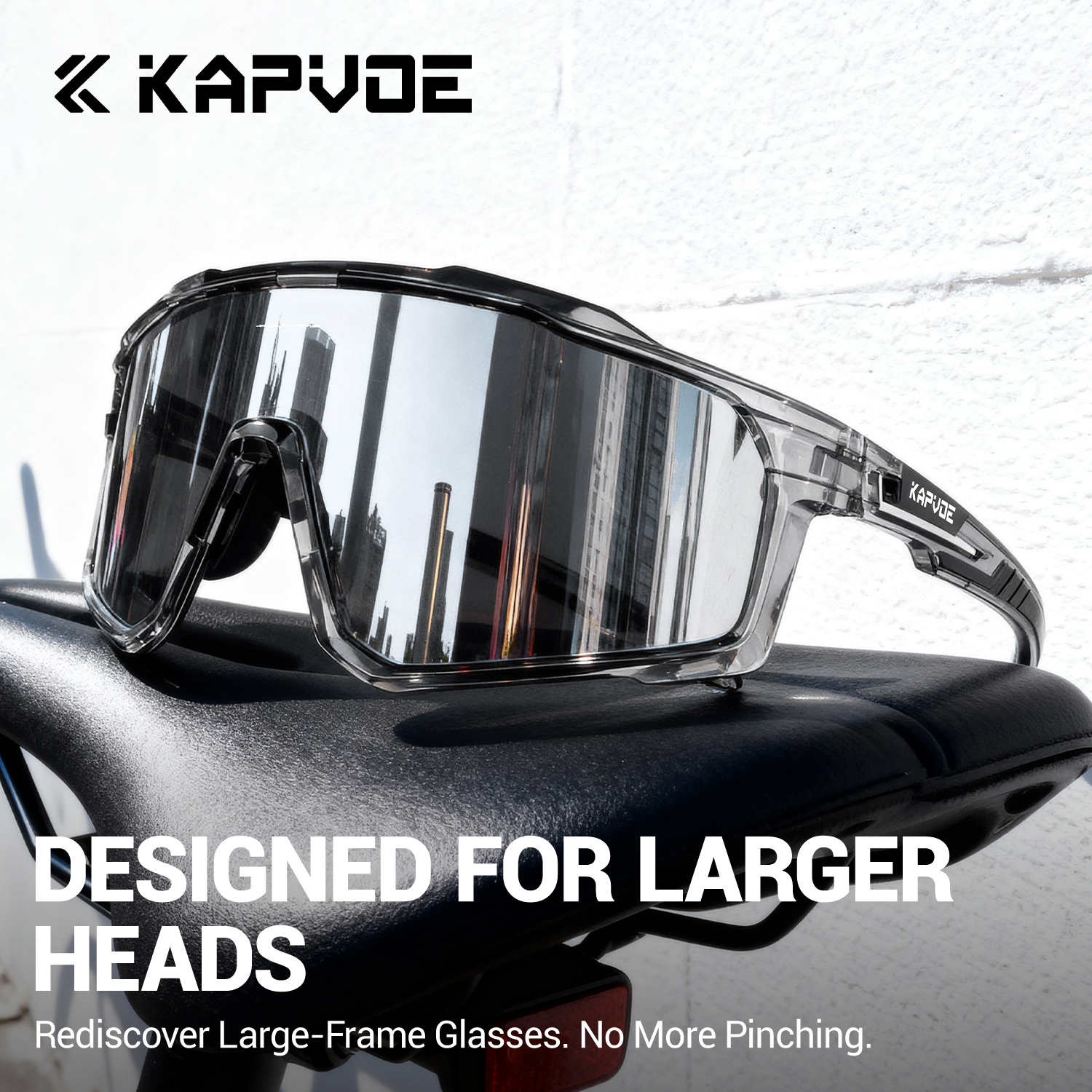 Mountain Biking Goggles - Kapvoe tamanho grande ciclismo óculos de