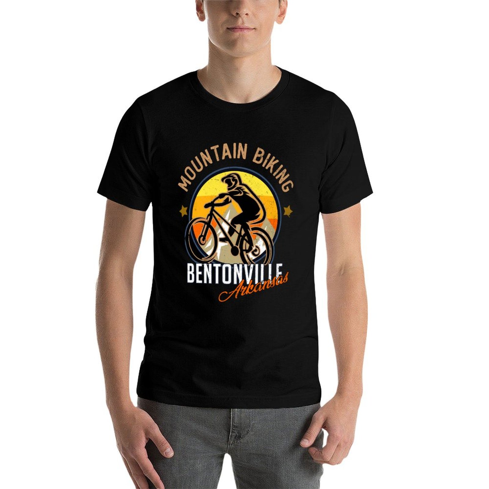 Camiseta engraçada de ciclismo - Mountain Biking Arkansas avaliação e preço