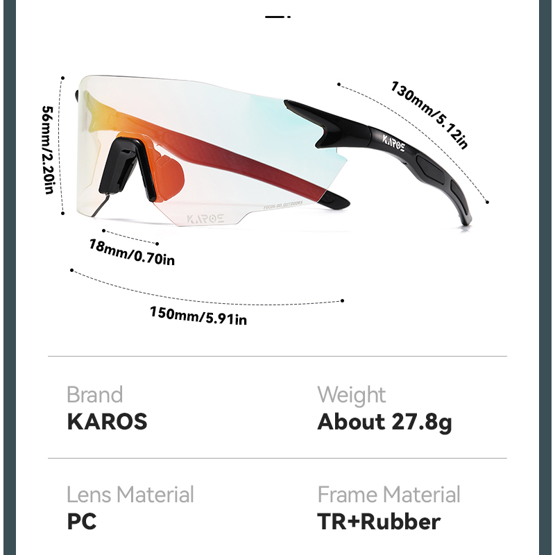 Karos óculos fotocromáticos pa - Mountain Biking Goggles avaliação e preço