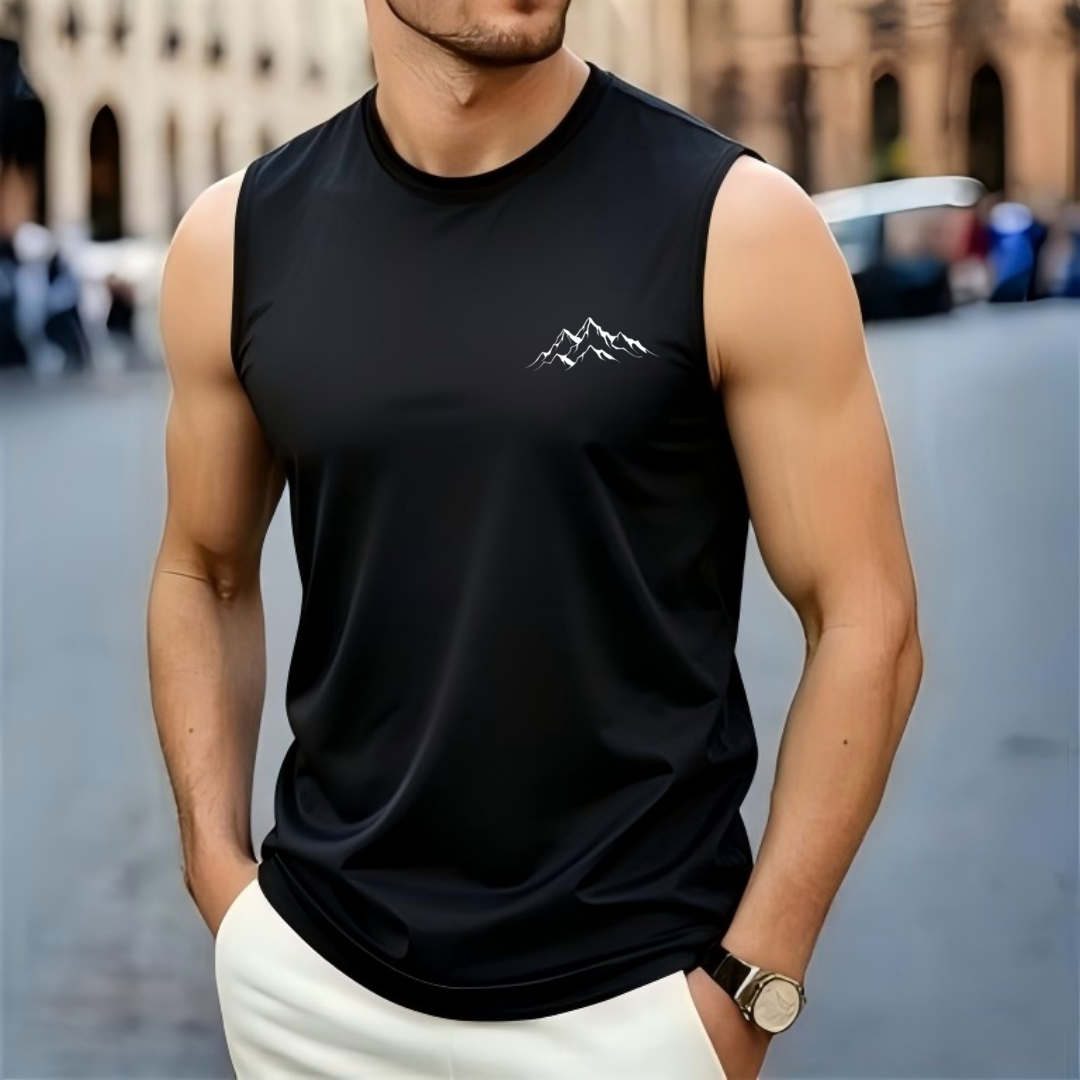 Camiseta masculina com estampa - Mountain Biking Vest avaliação e preço